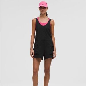 ❤️ Lululemon Glyde Cargo Hiking Romper Jumpsuit Black Size Small NWT
